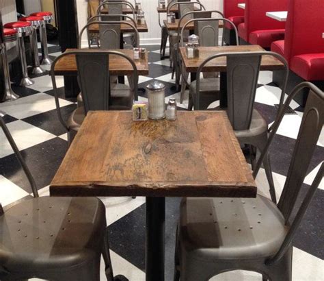 Besides, we also have restaurant chairs with ladder. Reclaimed Wood Table tops Restaurant TABLE TOPS Custom ...