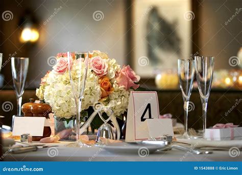 Dining Table Set For A Wedding Event Stock Photo Image Of Bouquet