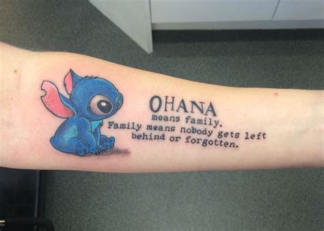 Ohana Tattoo Stitch And His Motto