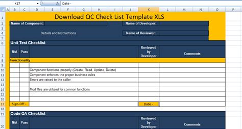 100% customizable free sample,example & format checklist template in excel o5bdl. Download QC Check List Template XLS - Free Excel Spreadsheets and Templates
