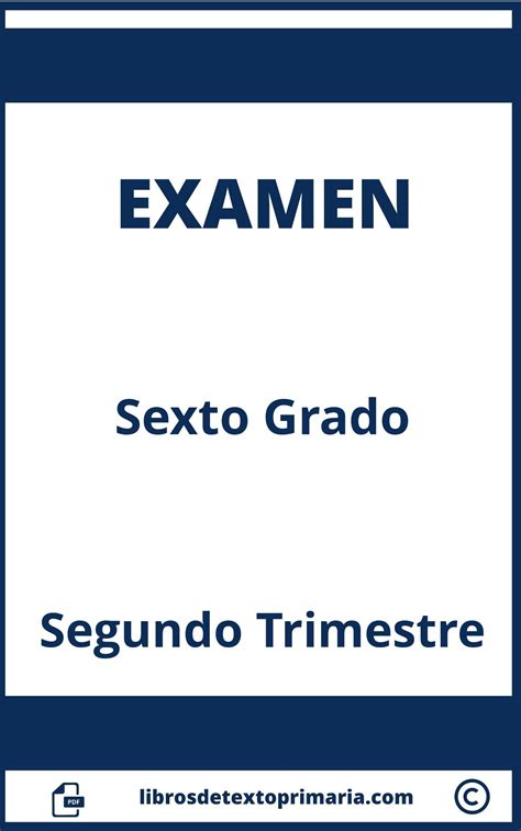 Examen Sexto Grado Segundo Trimestre Contestado 2022 2023 Hot Sex Picture