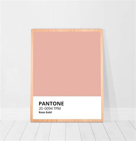 Pantone Color Rose Gold Wall Art Digital Download Blush Pink Wall Art