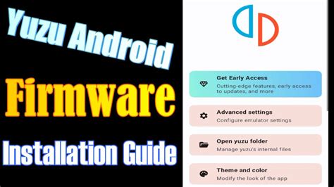Firmware Installation Guide In Yuzu Android Youtube