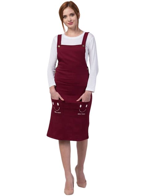 Buy Arbiter Collection Cotton Lycra Dungaree Skirt With Top For Women