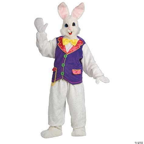 Adults Deluxe Bunny Mascot Costume With Vest
