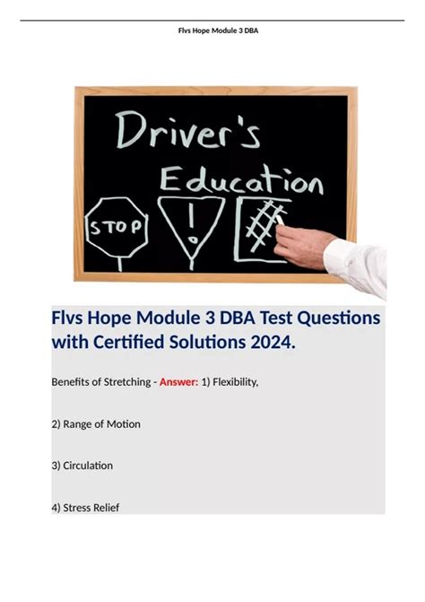 Flvs Hope Module 3 DBA Test Questions with Certified Solutions 2024