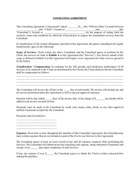 Get A Consulting Agreement Template For Your Business