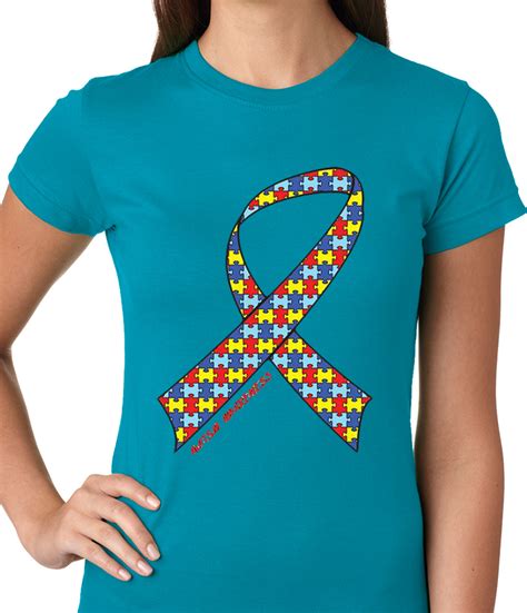 Autism Awareness Ribbon Girls T Shirt Bewild