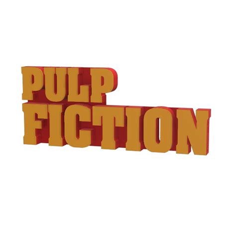 Archivo Stl Logotiposigno 3d Multicolor Pulp Fiction・modelo Para