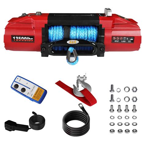 Buy Jcs 12v Electric Winch13500 Lb Synthetic Winch Rope Electric Winch