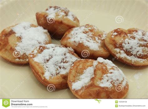 Traditional Dutch Poffertjes Stock Photo Image Of Sugar Butter