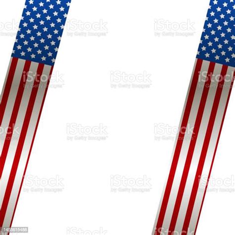 American Flag Ribbons Vector Illustration Stock Illustration Download