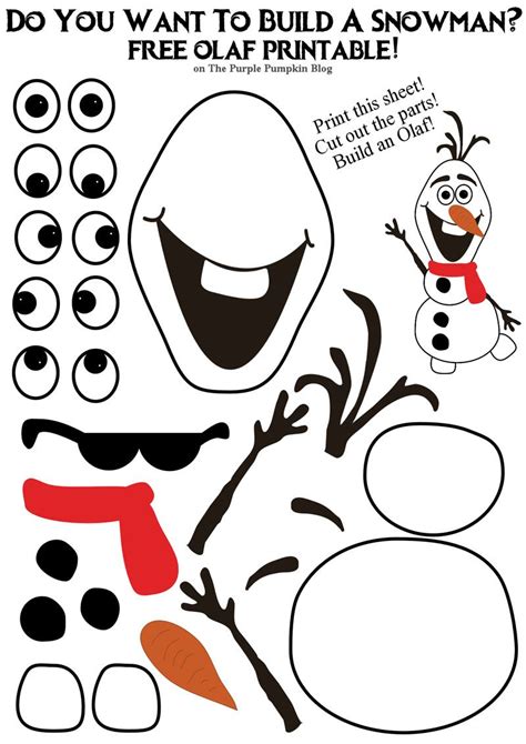 Build Your Own Snowman With This Free Olaf Printable That Ive Created