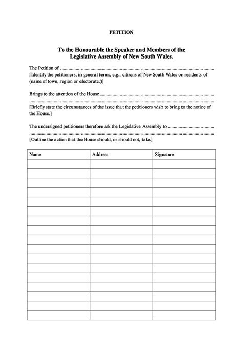 Free 14 Legal Petition Forms In Pdf Ms Word With Blank Petition