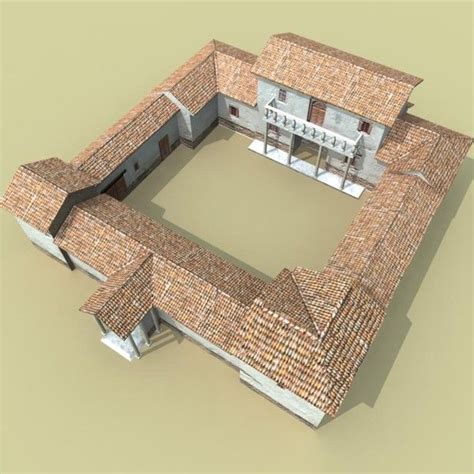 Roman Villa 3d Fbx Roman House Roman Villa Village House Design