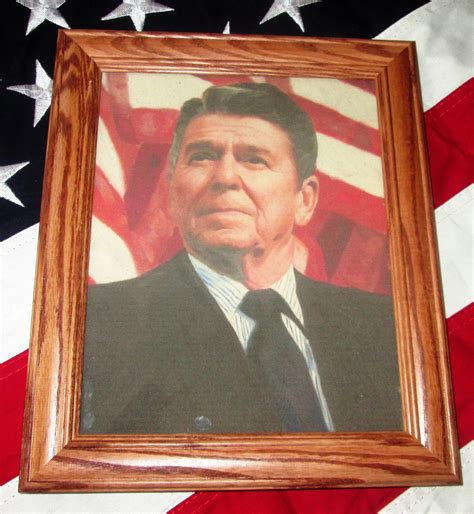 Framed Portrait Of President Ronald Reagan Painting On Etsy