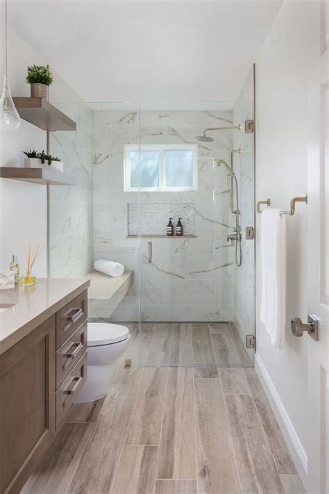 33 Stylish Wood Look Tile Ideas For Bathrooms Shelterness