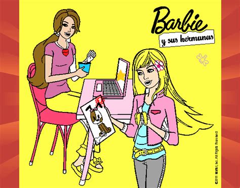 Dibujo De Barbie Y Su Hermana Merendando Pintado Por Loren En Dibujos The Best Porn Website