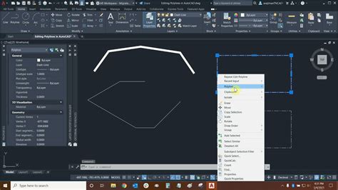 Editing Polylines In Autocad Youtube