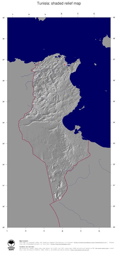 Map Tunisia Ginkgomaps Continent Africa Region Tunisia