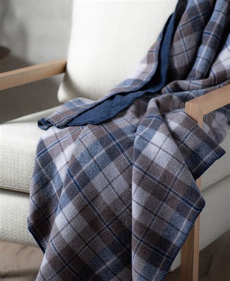 Onkaparinga Chequered Heirloom Australian Wool Reversible Blanket