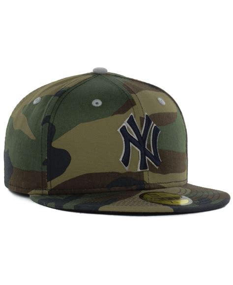 Officially licenced and authentic baseball caps, beanies, snapbacks, fitted hats and more made by new era, mitchell and ness and reebok. KTZ New York Yankees Mlb Camo Pop 59Fifty Cap in Green for ...