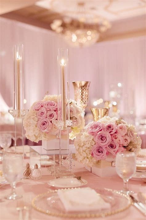 blush and pink wedding color scheme for wedding reception theme blush wedding centerpieces