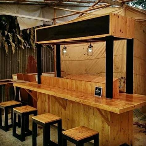 Jual Promo Set Meja Mini Bar Booth Cafe Resepsionis Minimalis Kayu