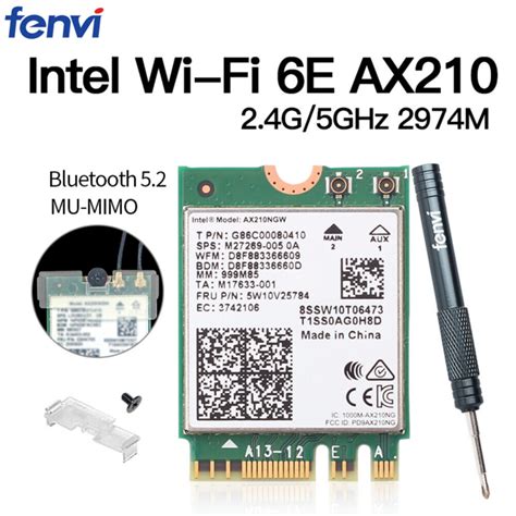 intel ax210 ax210ngw wifi 6e adapter dual band network card bluetooth 5 2 window ebay
