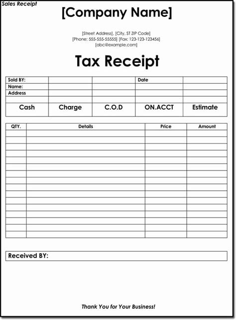 Getting Started With Tax Donation Receipt Templates Free Sample