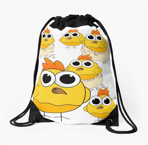 Cute Easter Chicks Drawstring Bag By Acrylic Cats Cute