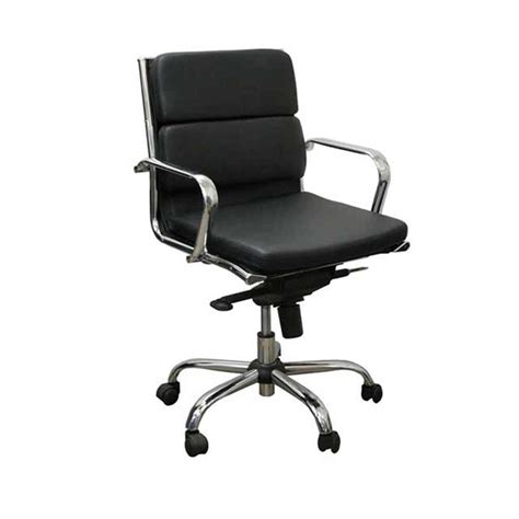 Swan Street Deluxe Office Chair Padded Seat Executive Desk Seat Chrome