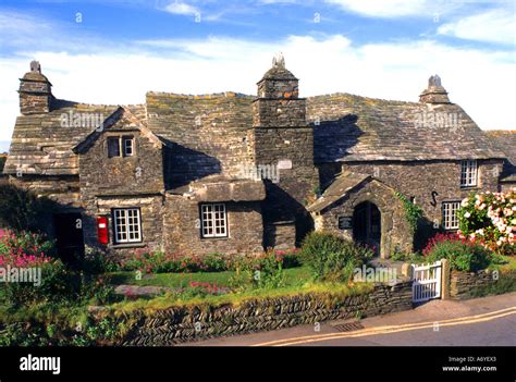 Old Post Office Tintagel Cornwall Britain Hi Res Stock Photography And