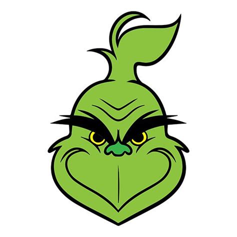 Grinch Face Head SVG Free Download - SVG Marketplaces Vector Clipart