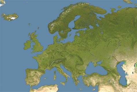 Satellite Map Of Europe Map Of Europe