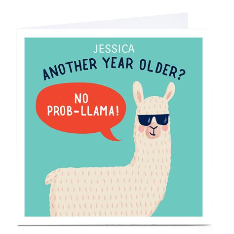 Buy Personalised Pop Birthday Card No Prob Llama For Gbp 329 Card