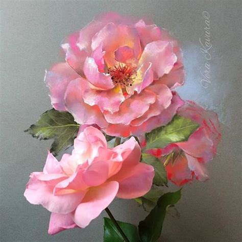 Beautiful Soft Pastel Flower Paintings By Vera Kavura Fine Art Blogger