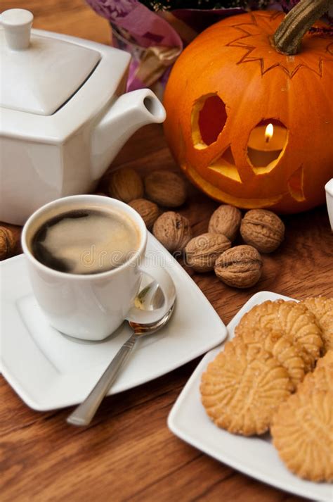 Dont forget to join us. Halloween Coffee Composition Stock Photo - Image of autumn, fall: 34809304