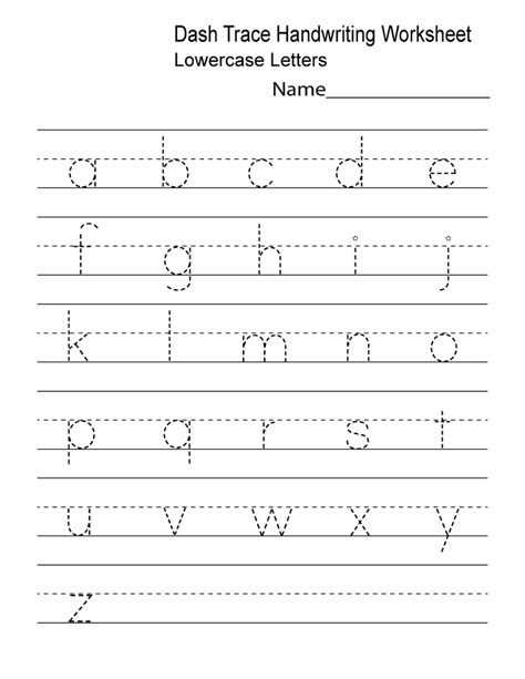 Tracing Lowercase Letters Printable Kids Worksheets