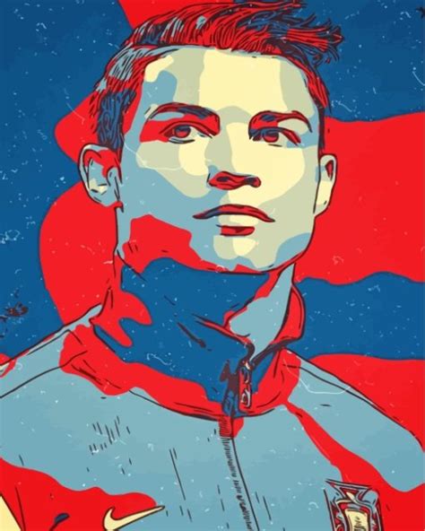 Cristiano Ronaldo Illustration Art Paint By Numbers Canvas Paint By