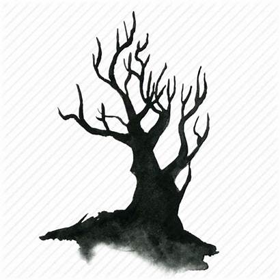 Tree Spooky Halloween Haunted Scary Dead Silhouette