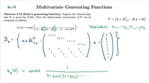 6b Multivariate Generating Functions Again Youtube
