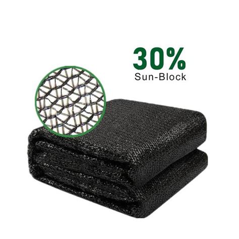 Agfabric 10 Ft X 20 Ft Black 30 Sun Block Shade Cloth Net Mesh Shade