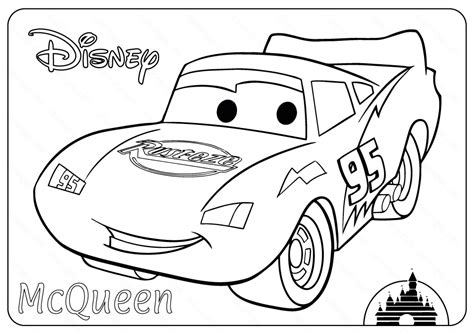 Disney Pixar Cars 3 Lightning Mcqueen Coloring Page Free Printable