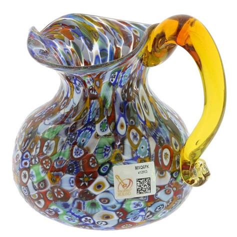 Murano Glass Vases Murano Glass Millefiori Pitcher Carafe