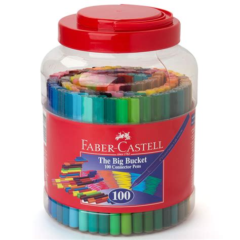 Faber Castell Connector Pen Big Bucket 100pce