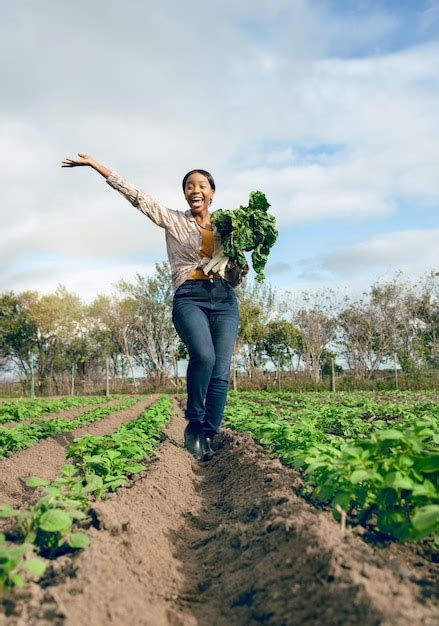 Premium Photo Happy Woman Portrait And Celebrate Agriculture Harvest