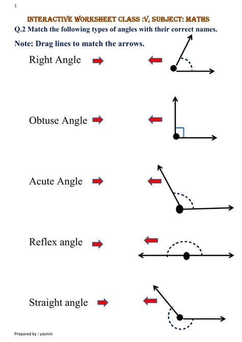 Types Of Angles Exercise Angles Worksheet Types Of Angles Worksheets