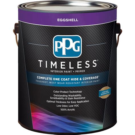 Ppg Timeless 1 Gal Pure Whitebase 1 Eggshell Interior Paint With