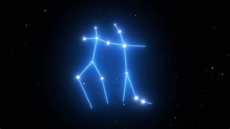 Gemini Constellation On A Beautiful Stock Footage Video 100 Royalty